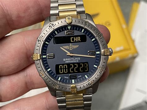 breitling aerospace titanium quartz peis|Breitling aerospace bracelet.